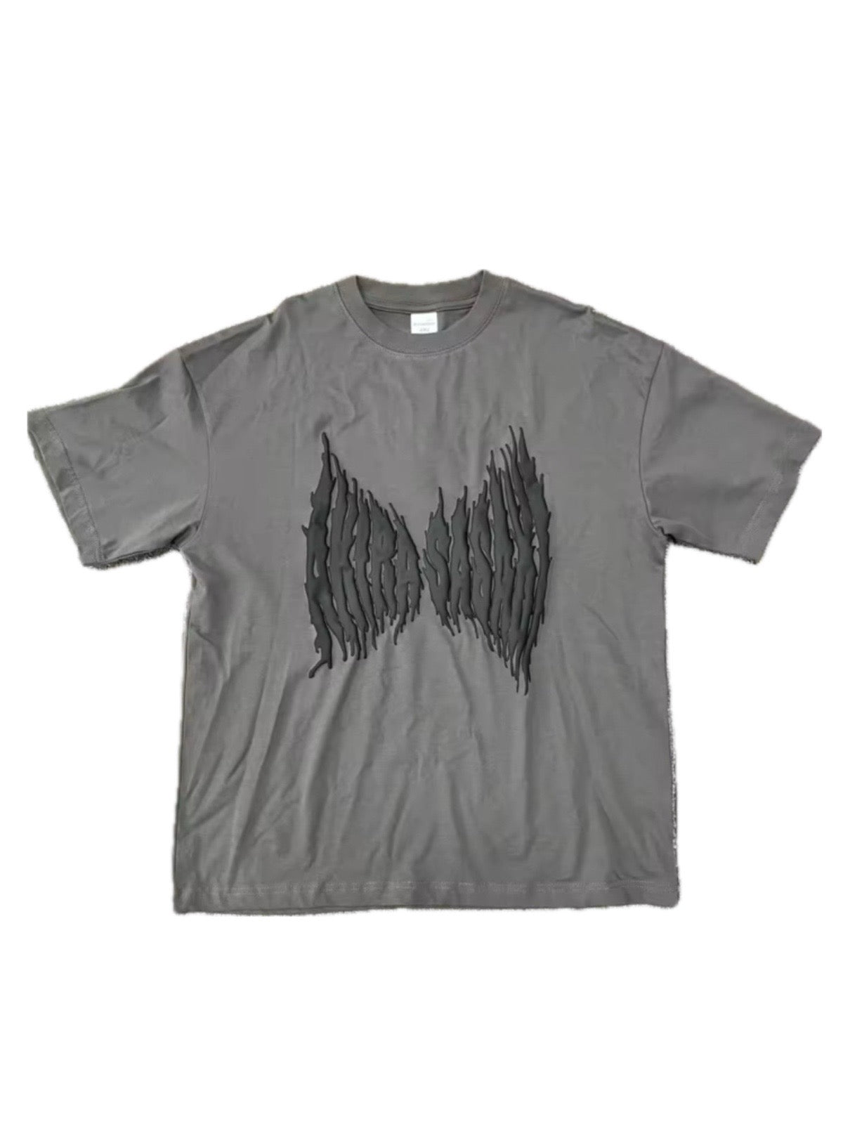 GRAY PUFF PRINT TEE