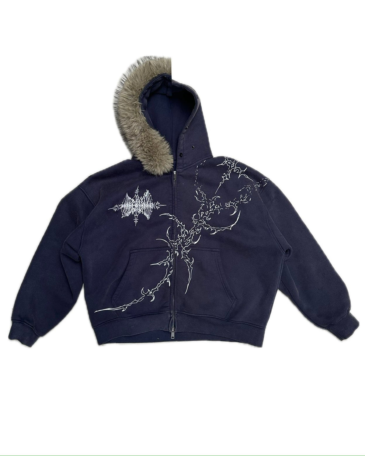 SASAKI REMOVABLE FUR ZIP UP